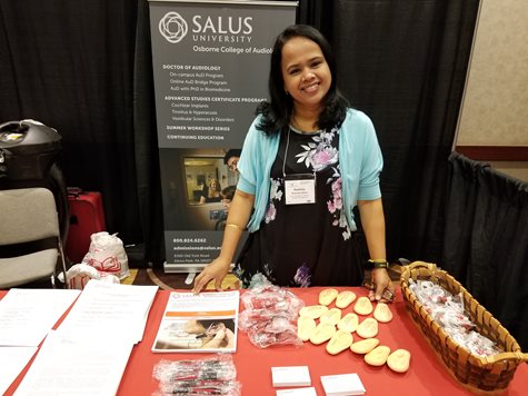 Radhika Aravamudhan at a Salus table 