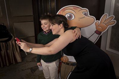 Dr. Bondurant and child taking selfie at LOFK