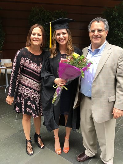 Amanda Kaufmann with her family at graduation