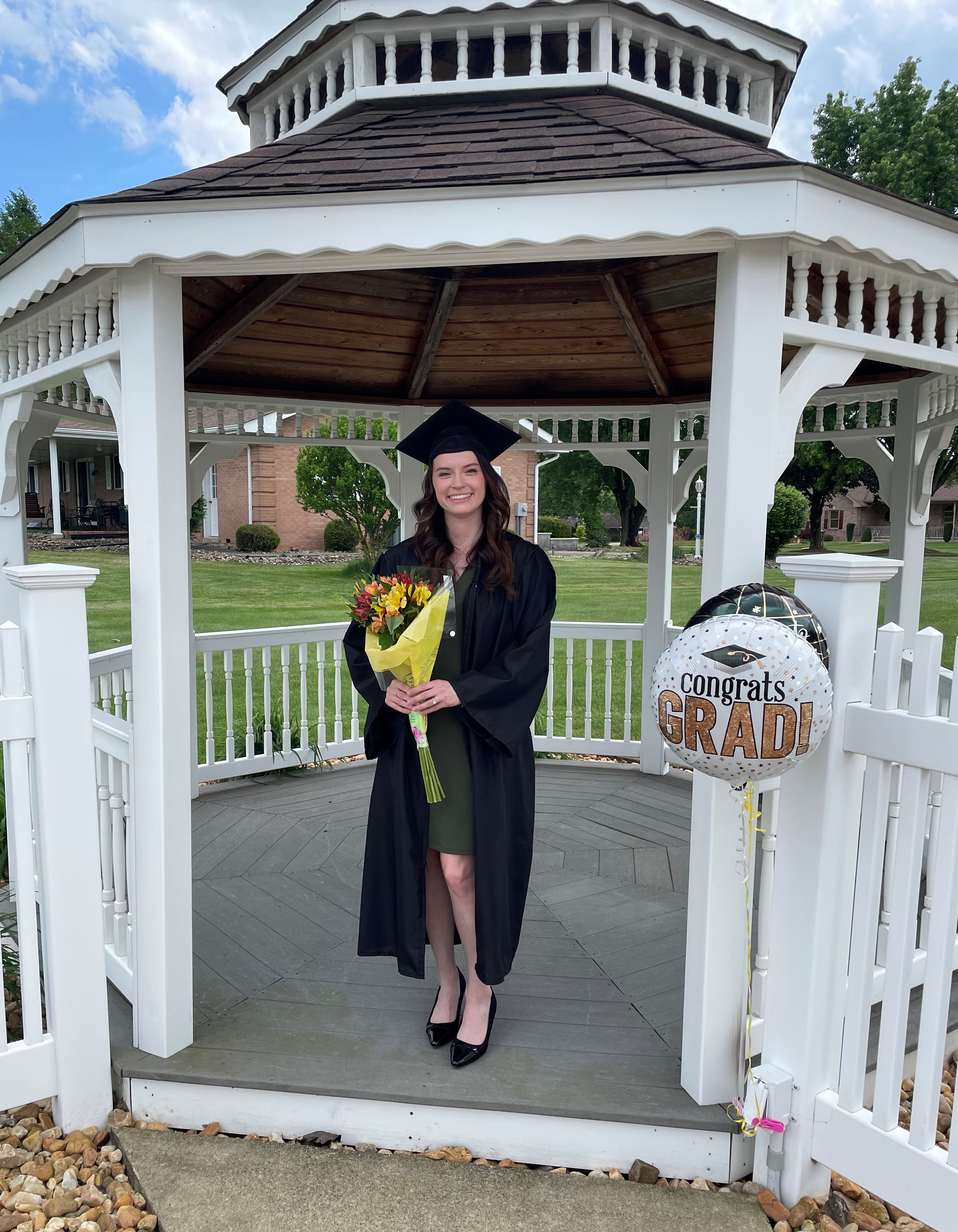 alyson mcfadden graduation in gazebo