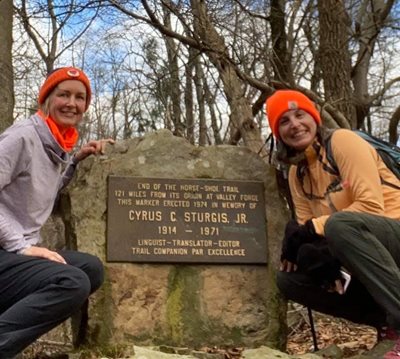 Dr. Myers and friend hiking