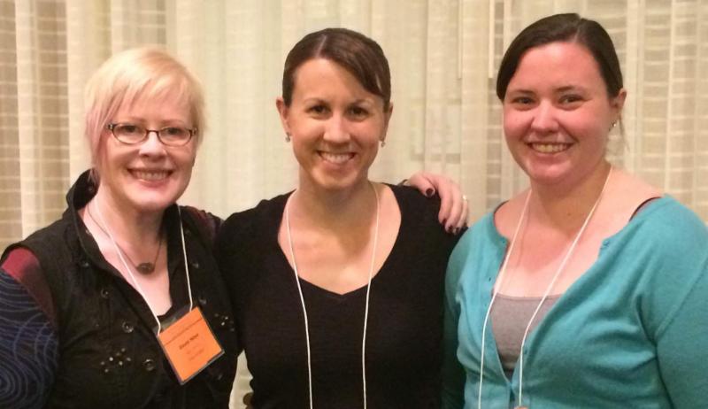 Shown above are three CER students who volunteered at the conference,Gloria Hiten, Melissa Durnan and Staci Szymanski