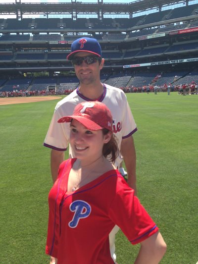 Casey Heffelfinger at the Phillies stadium