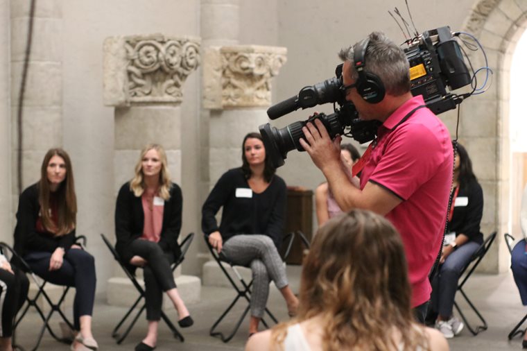 NBC10 at Art Museum with Salus PA Students