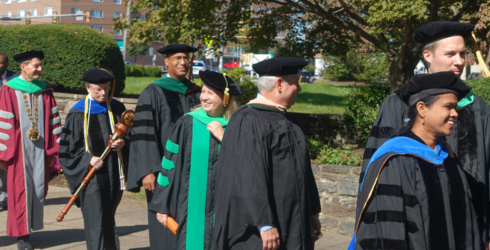 faculty processing at commencement