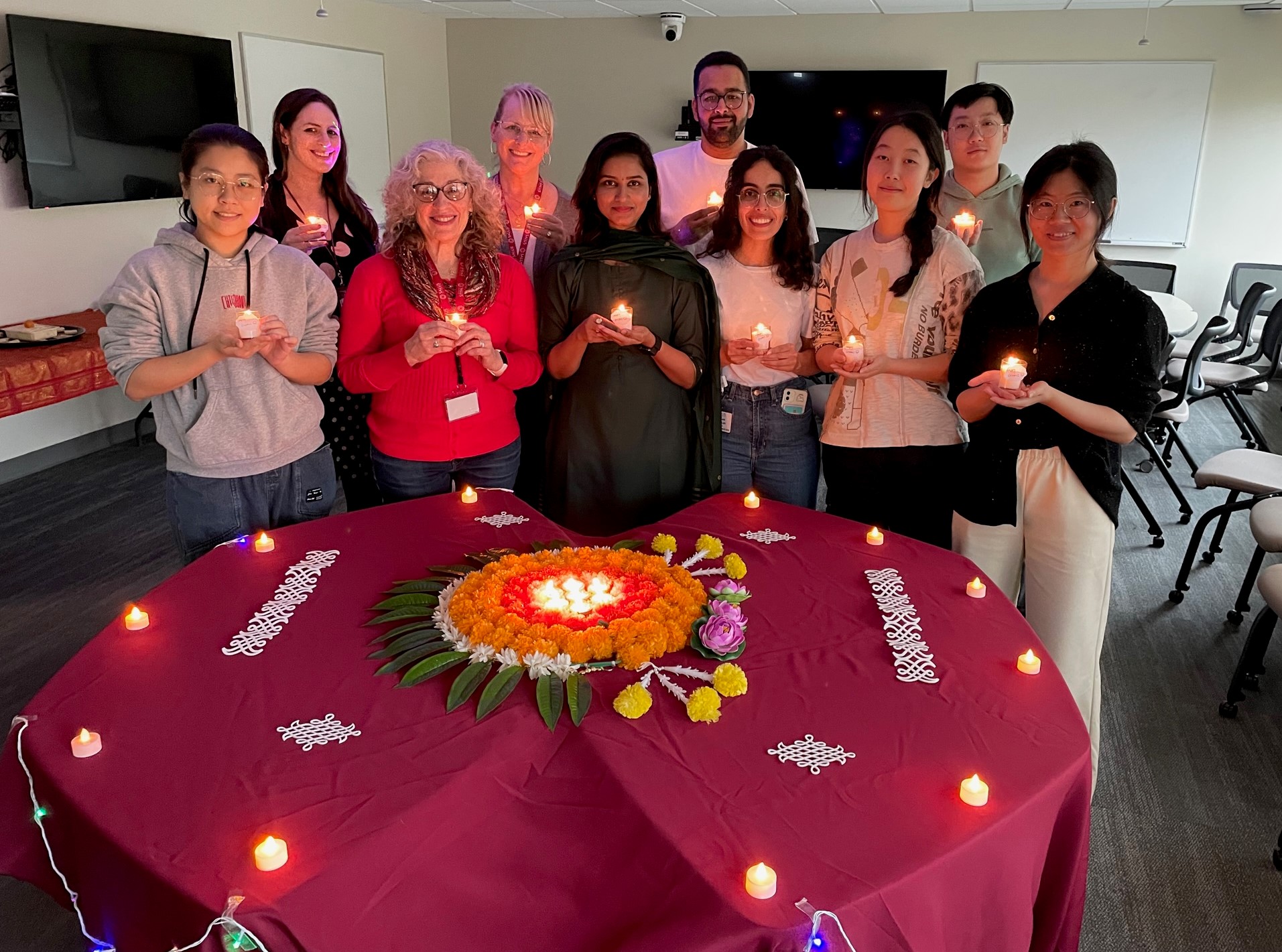 Diwali celebration around table