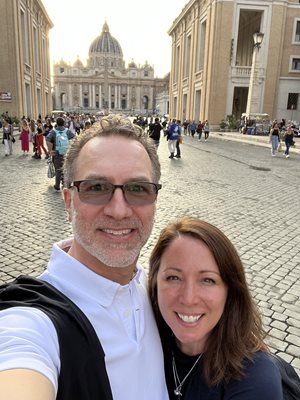 donna and ross at the vatican pic