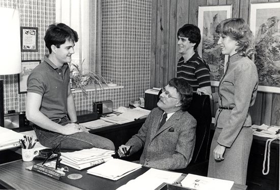 John J Crozier with Students