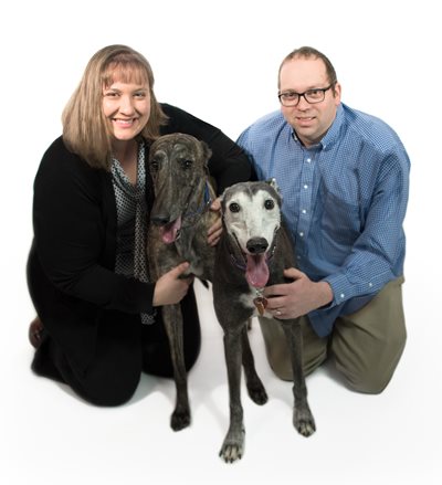 Erin Jenewein and Darryl Horn with their dog