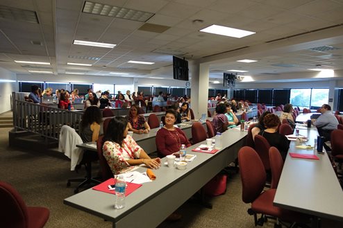 faculty and staff in classroom