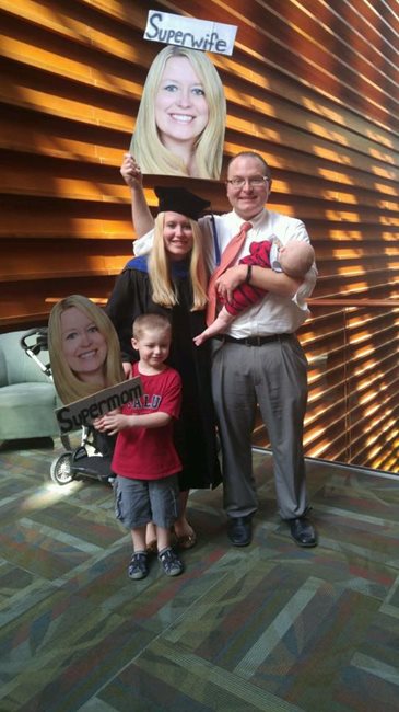 Dr. Sponseller and her family at commencement