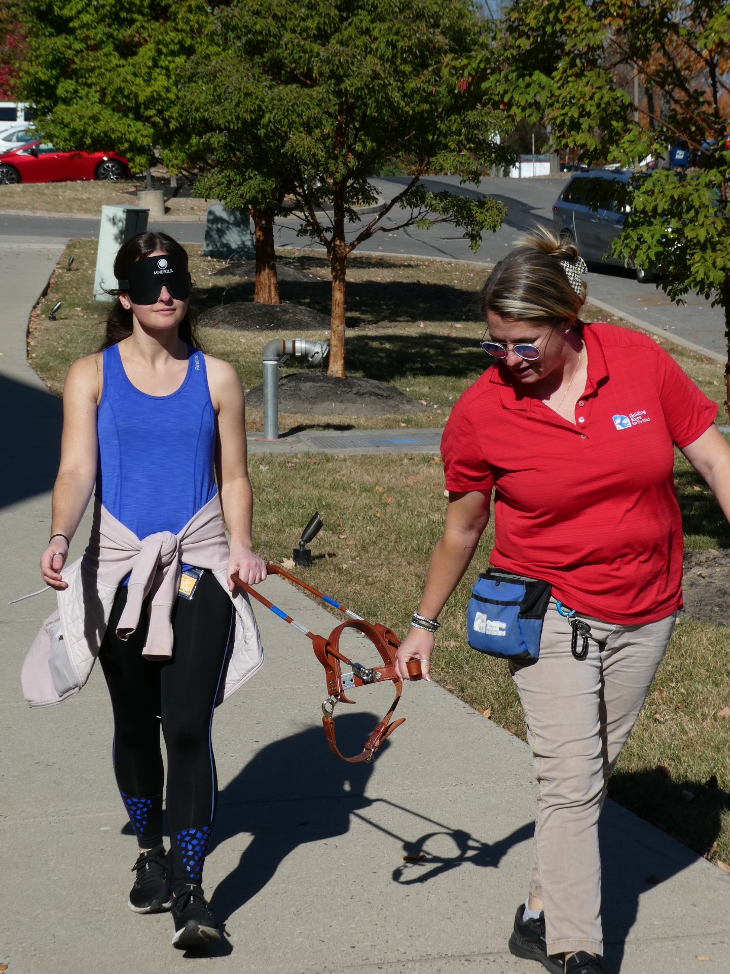 O&M students with guide dog trainer