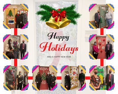 Holiday Door Decorating Collage TEI