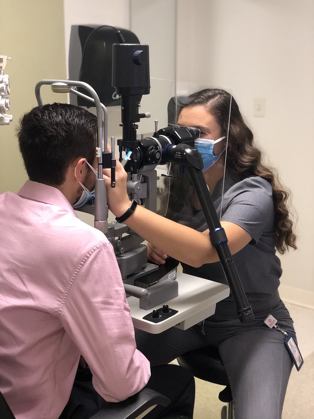 Heather McKay working with a patient at TEI