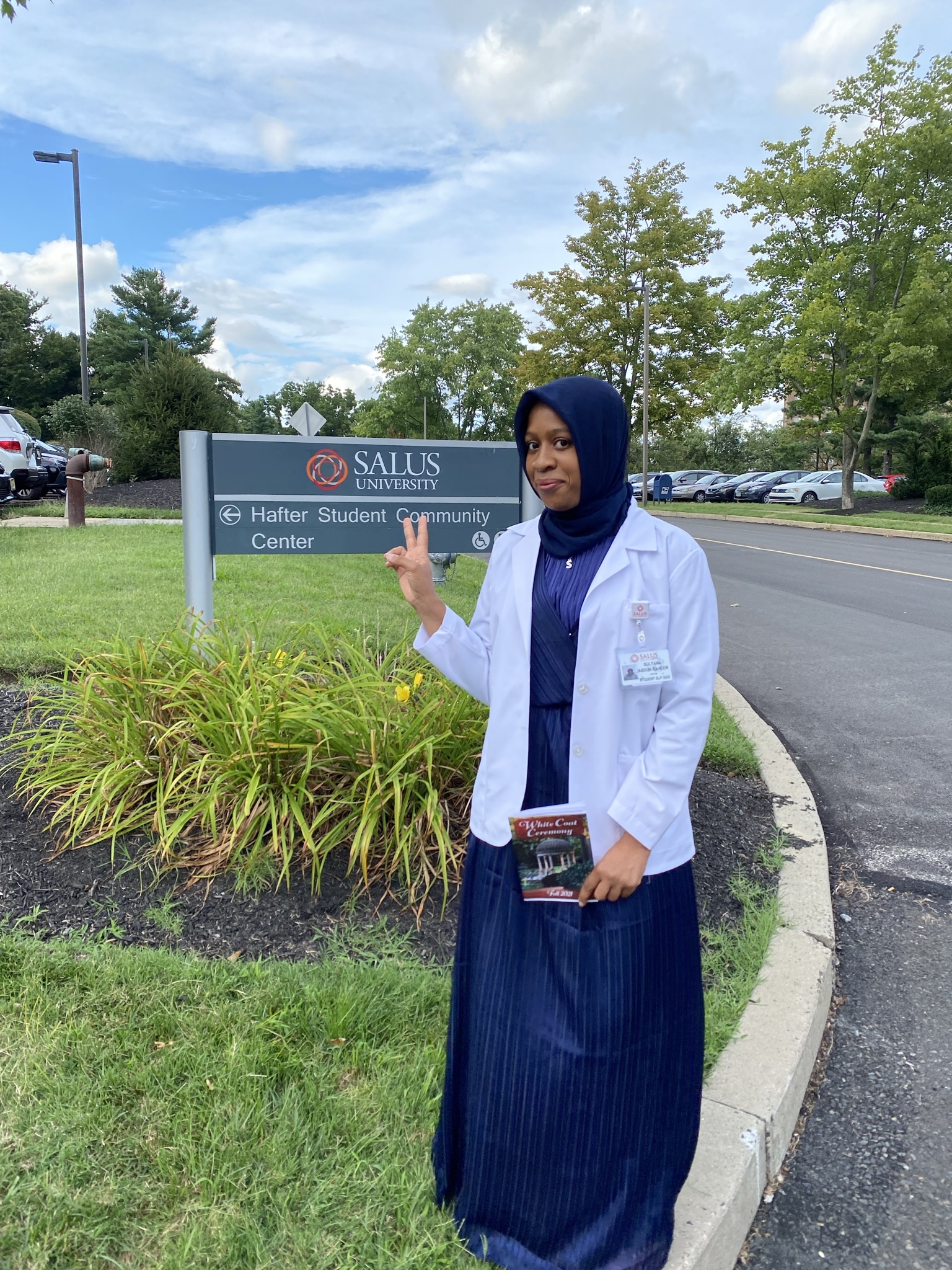 Sultana Abdur-Raheem outside on campus