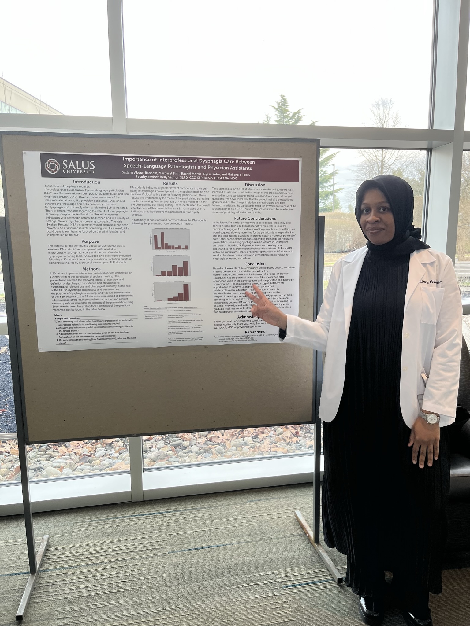 Sultana Abdur-Raheem at her capstone poster