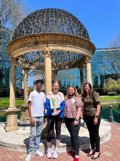 OD accepted students in front of gazebo