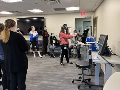 OD accepted students in VR lab