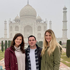 Students at Taj Mahal