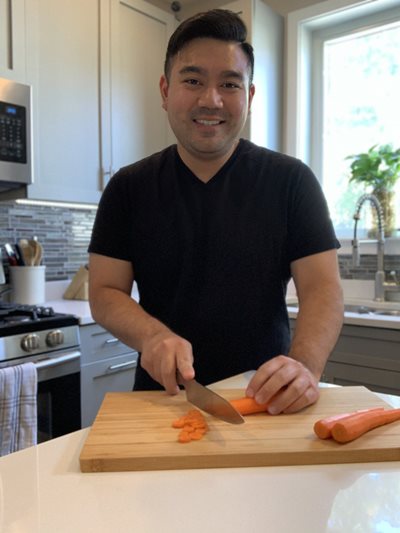 Dr. Higa cooking