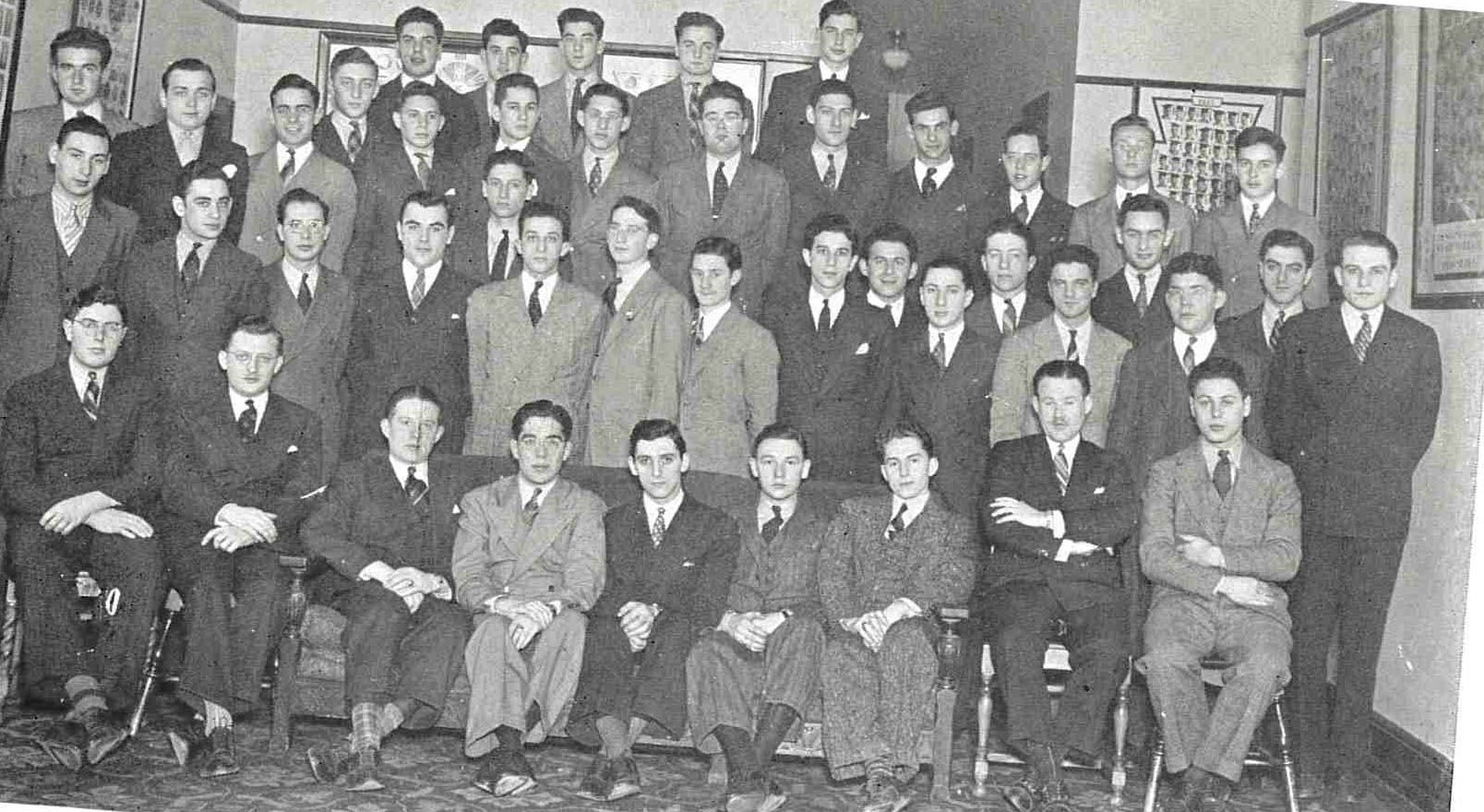 Omicron Delta Epsilon Fraternity 1938 group photo