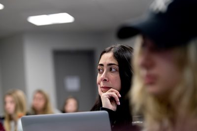 Student sitting in class