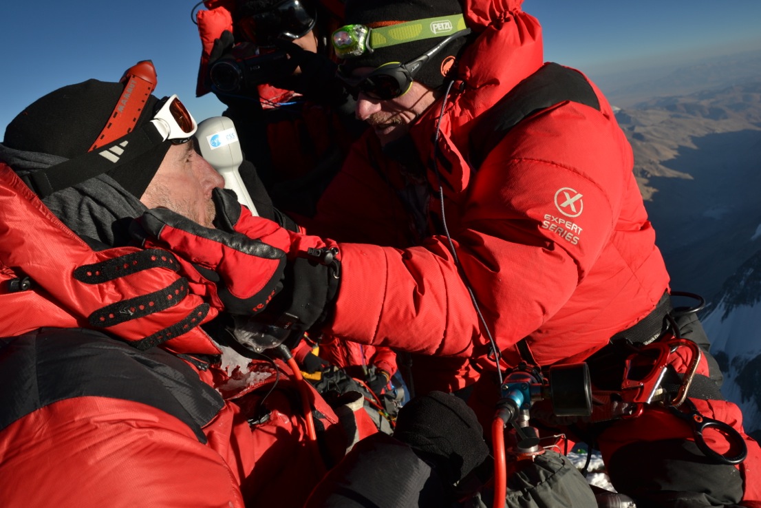 mike baertschi research on mountaintop