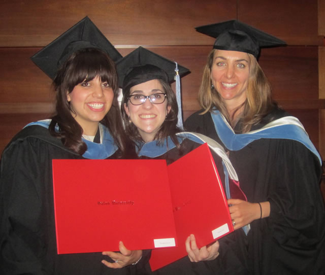 alta friend and two friends at graduation