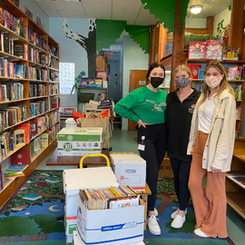 NSSLHA Executive board in a library