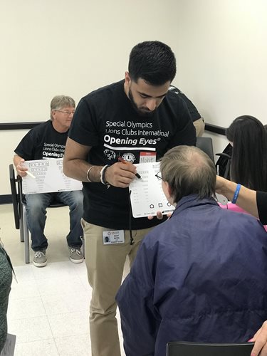 Vision screenings at the Special Olympics