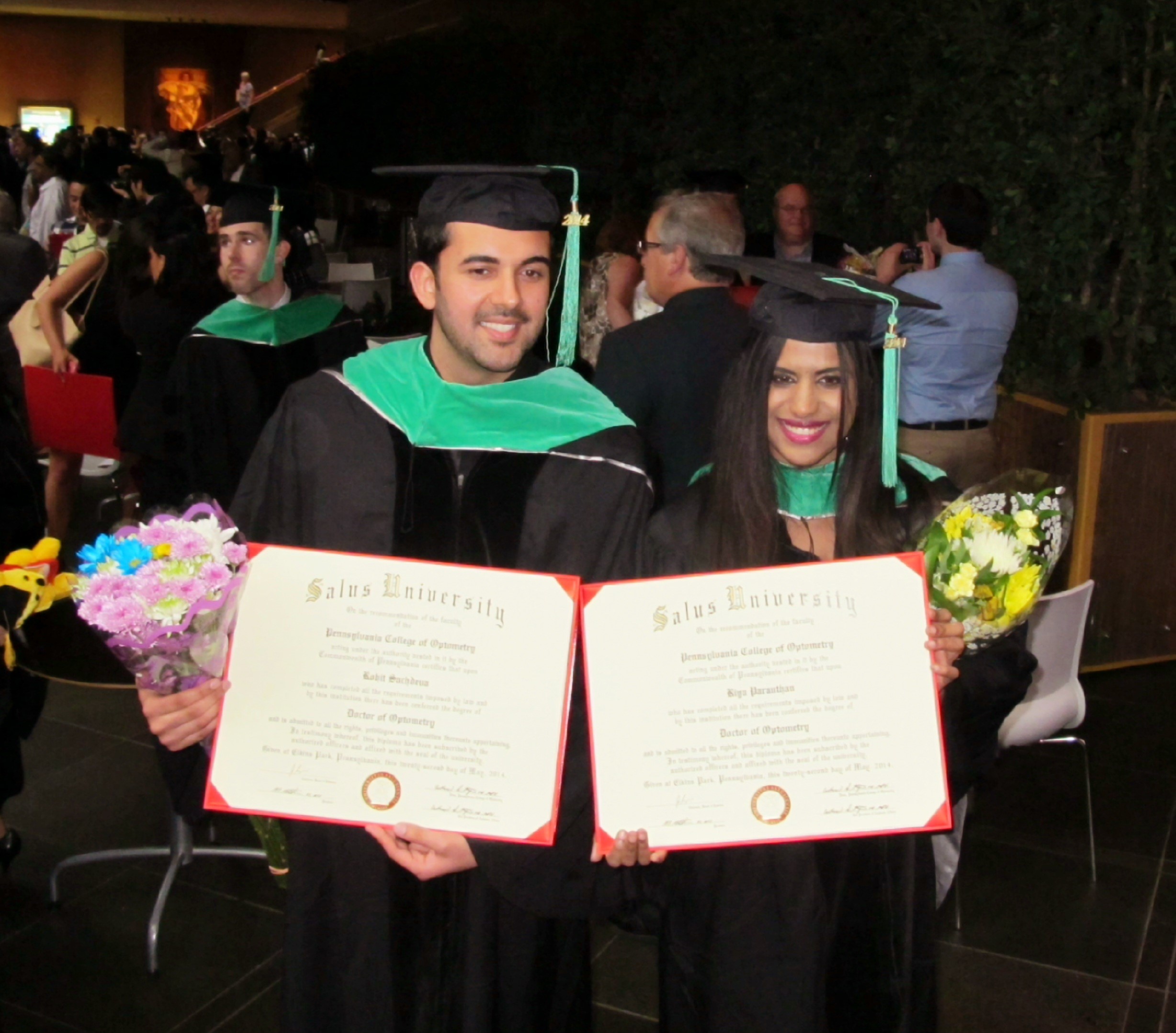 Riya and husband diplomas