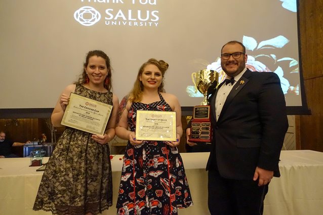 Salus awards gala presenters on stage