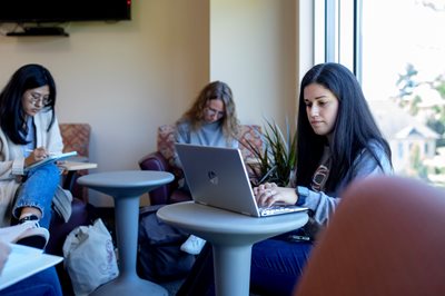 Students with computers