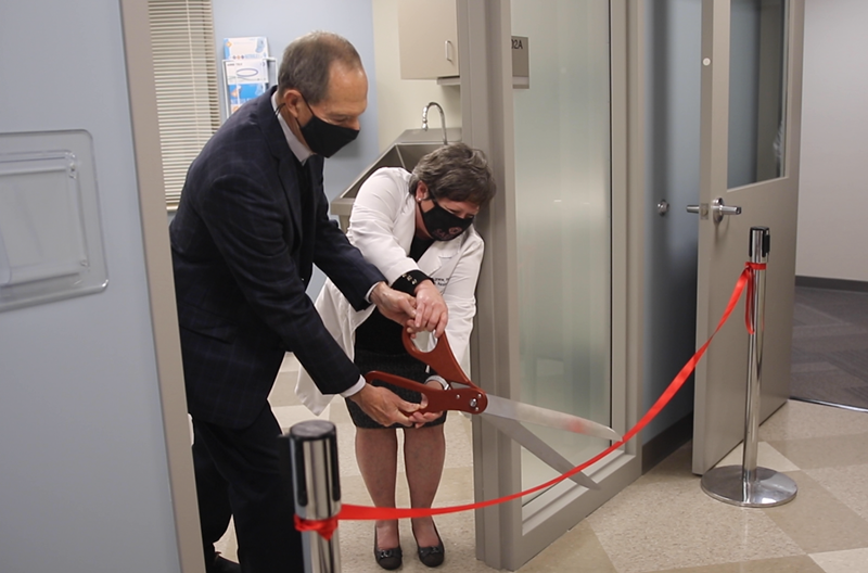 Sim Lab ribbon-cutting