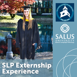 Allison Stern in her cap and gown at Salus