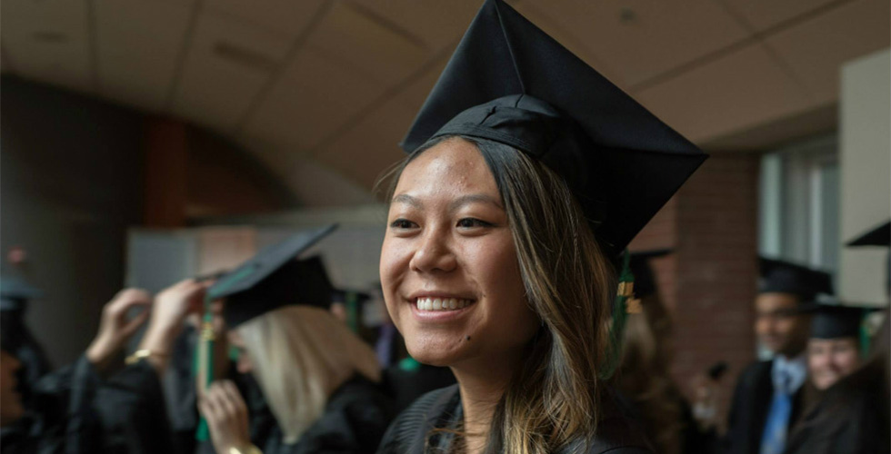 grads at commencement