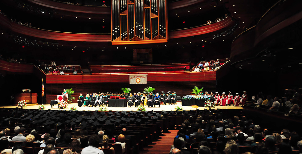 grads at commencement