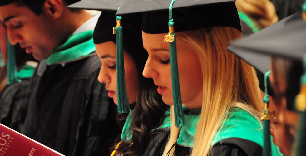 Students during Commencement