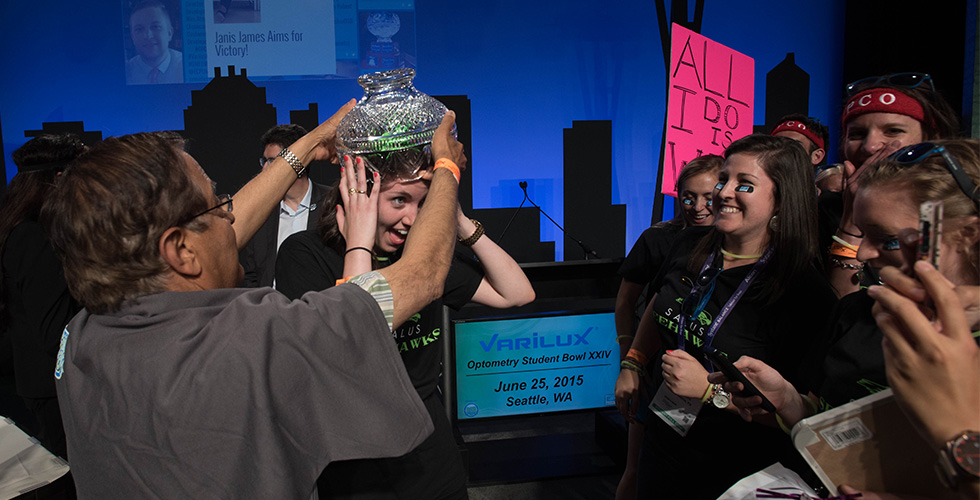 Trophy on Nicole's Head 