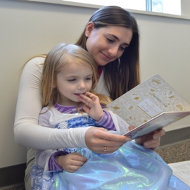 child reading a book