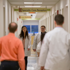 doctors walking in hallway