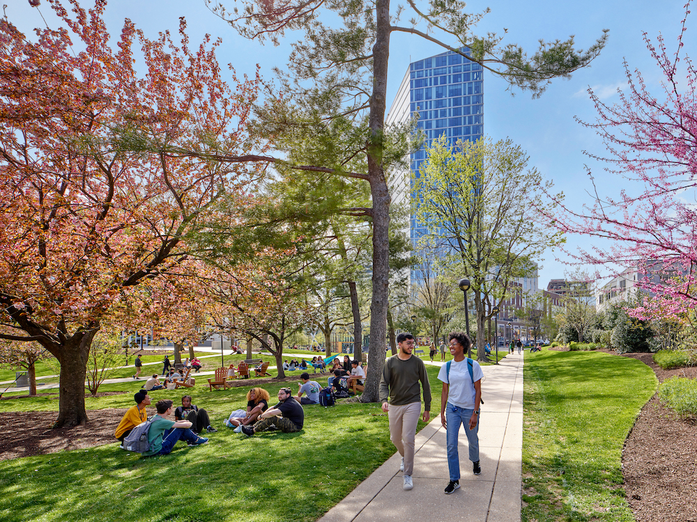 Students Walking In University City