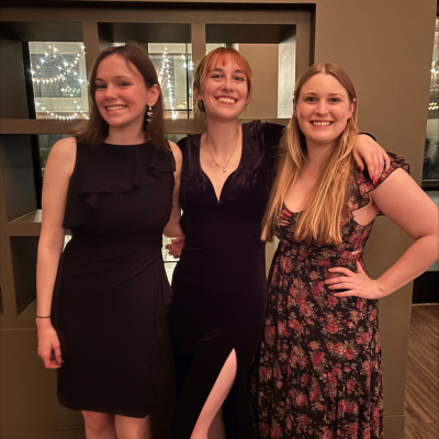 group photo of optometry students at fancy event