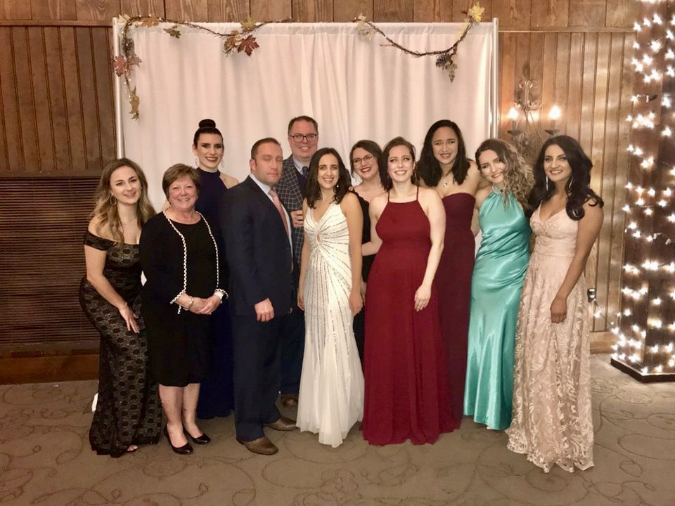 PA students and faculty at gala